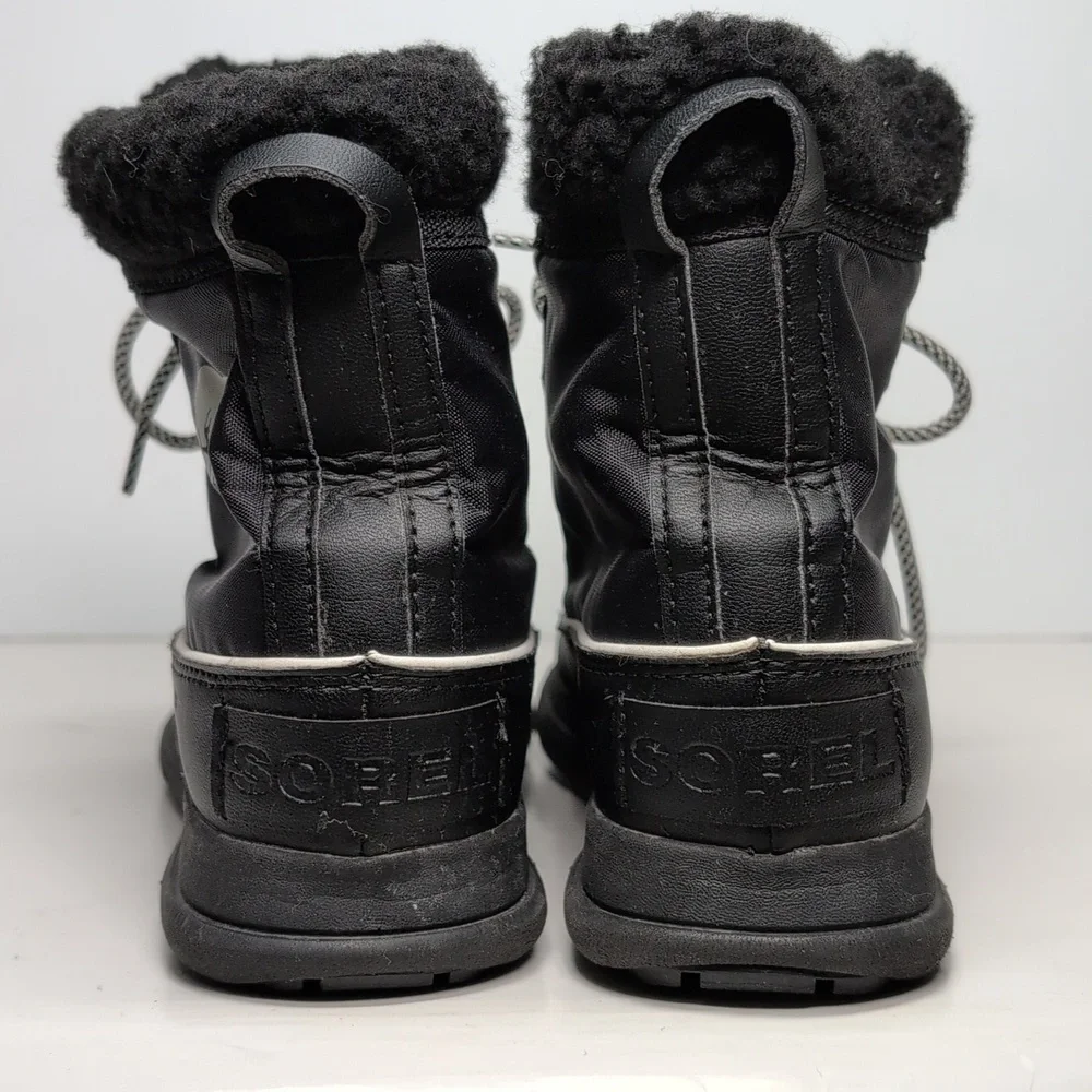 Sorel explorer carnival 100g black boots womans size 6 EU 37 - Picture 4 of 15